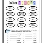 Italian Colors Worksheet Packet Made By Teachers