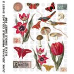 Junk Journal Printable Collage Sheet 02 Katie Pertiet Designs