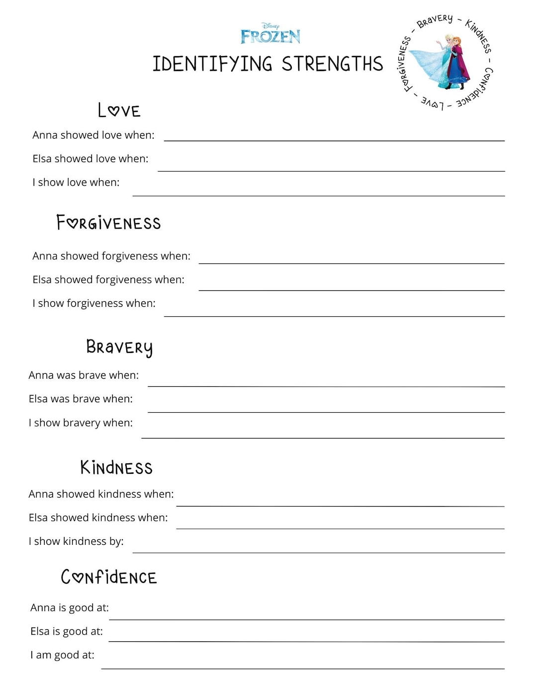 Printable Frozen Worksheets For Kindergarten