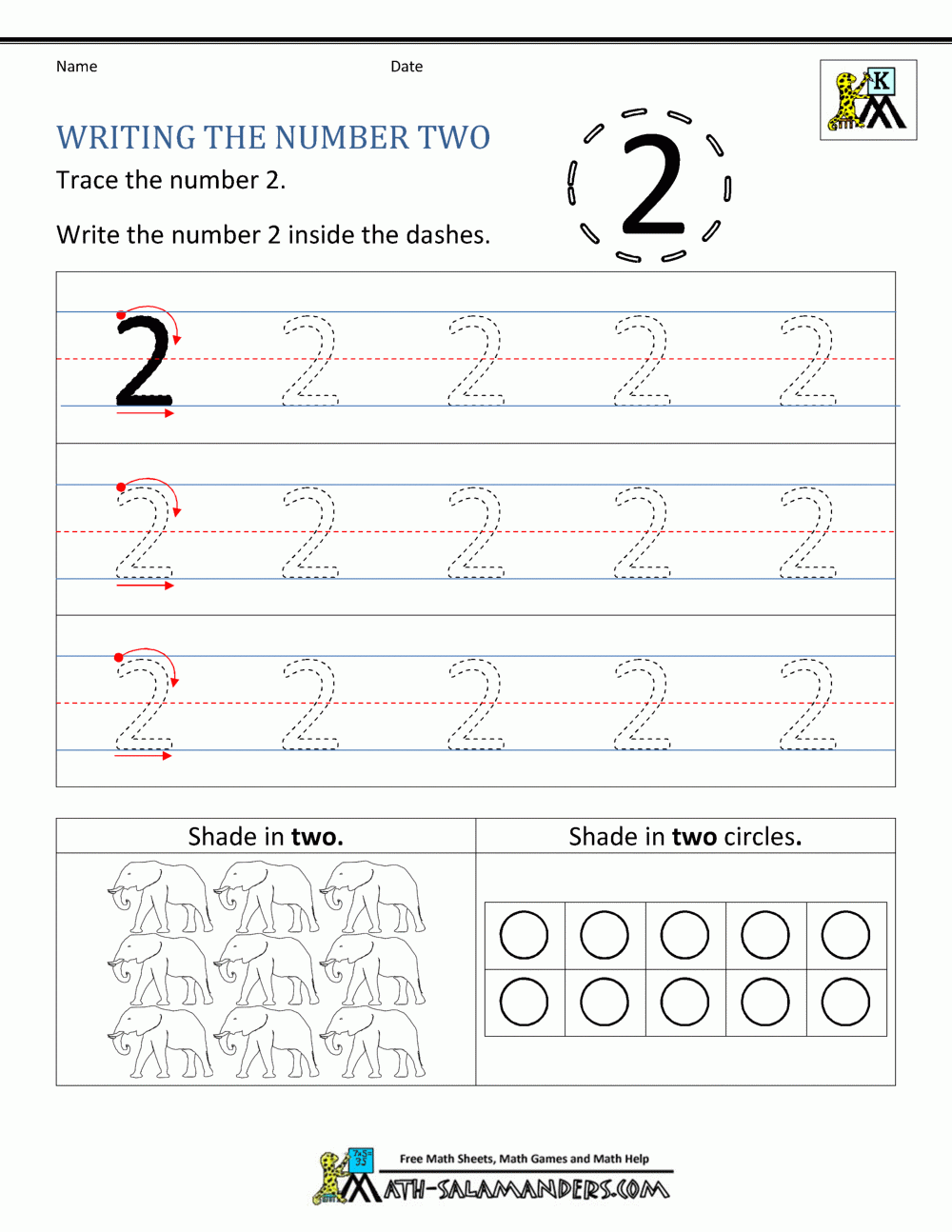 Kindergarten Printable Worksheets Writing Numbers To 10