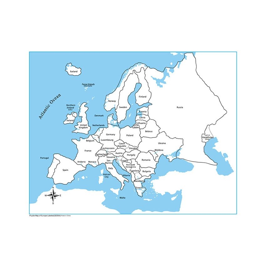 Printable Labeled Map Of Europe Printable Labeled Map Of Europe