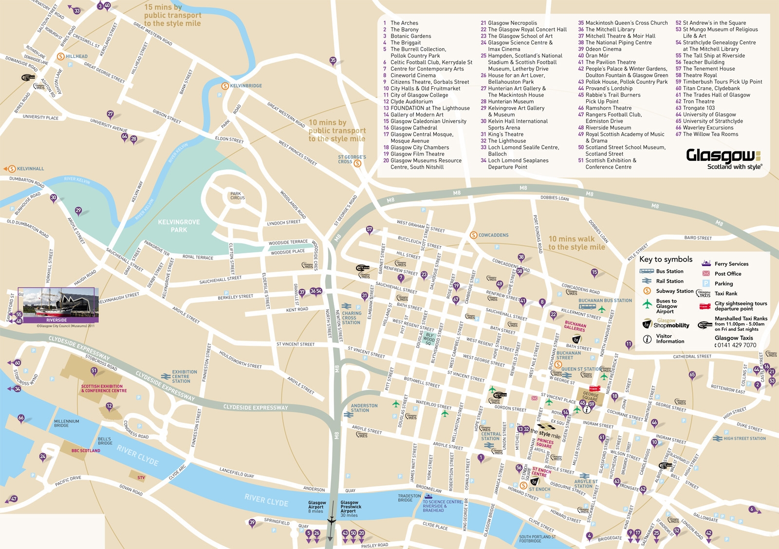 Large Glasgow Maps For Free Download And Print High Resolution And Detailed Maps