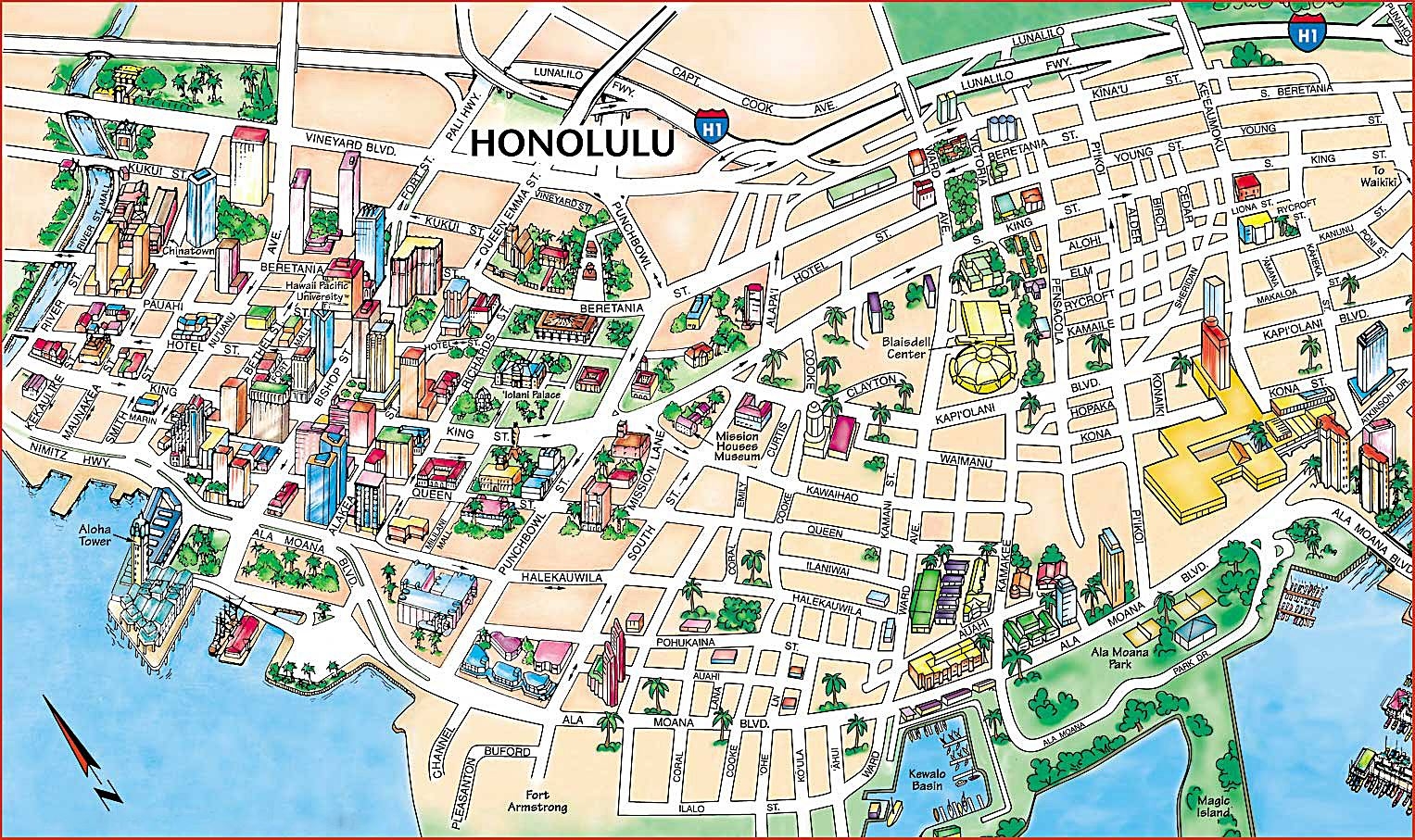 Printable Map Of Waikiki Hotels