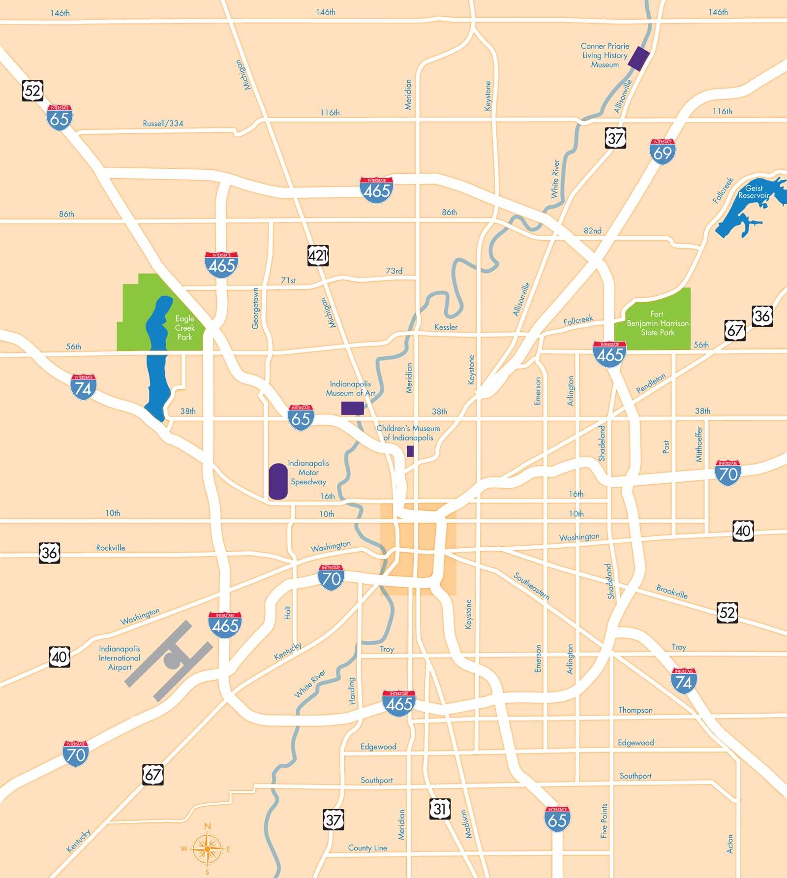 Large Indianapolis Maps For Free Download And Print High Worksheets Library