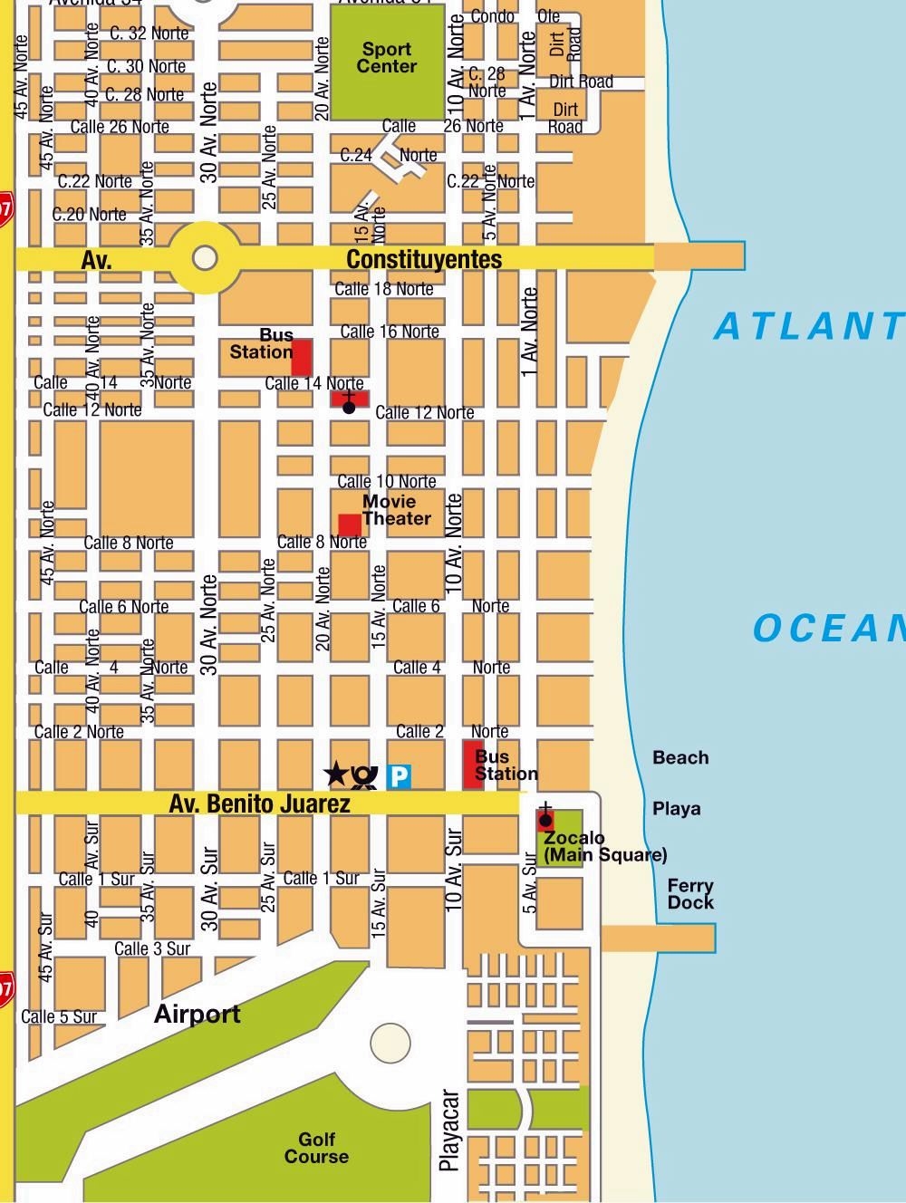 Large Playa Del Carmen Maps For Free Download And Print High Resolution And Detailed Maps