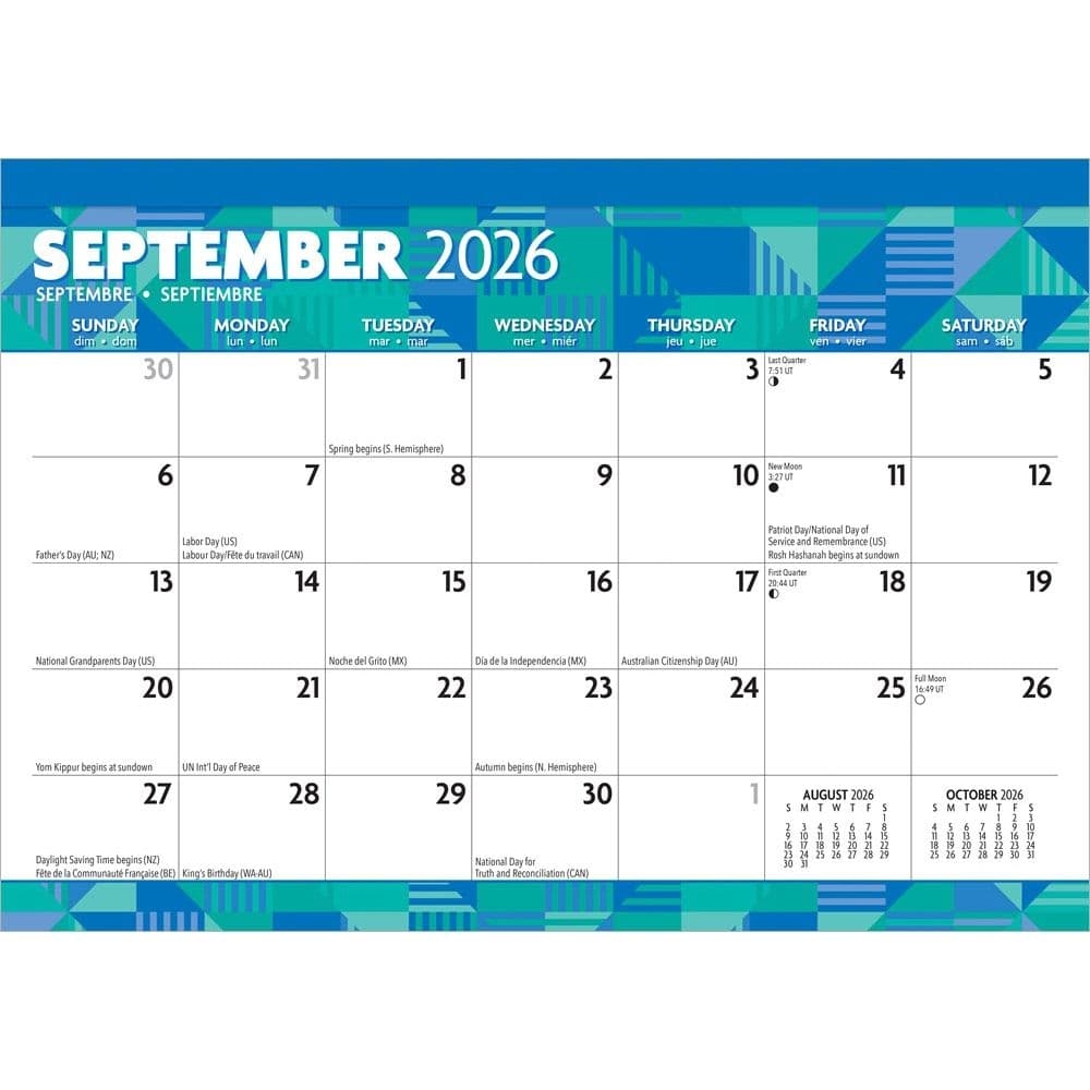 Large Print 2026 Desk Pad Calendars