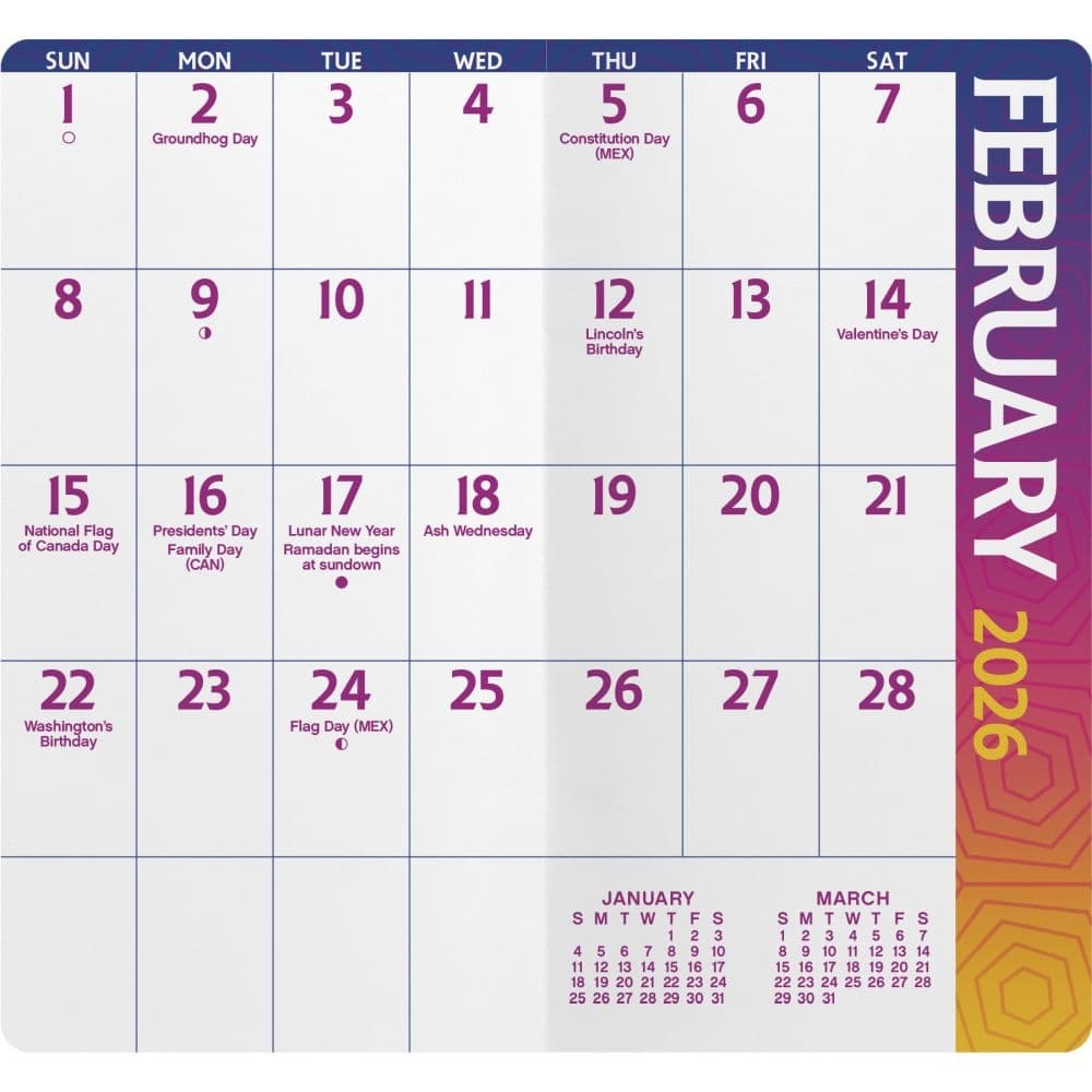 Pocket Size Calendar 2026 Printable