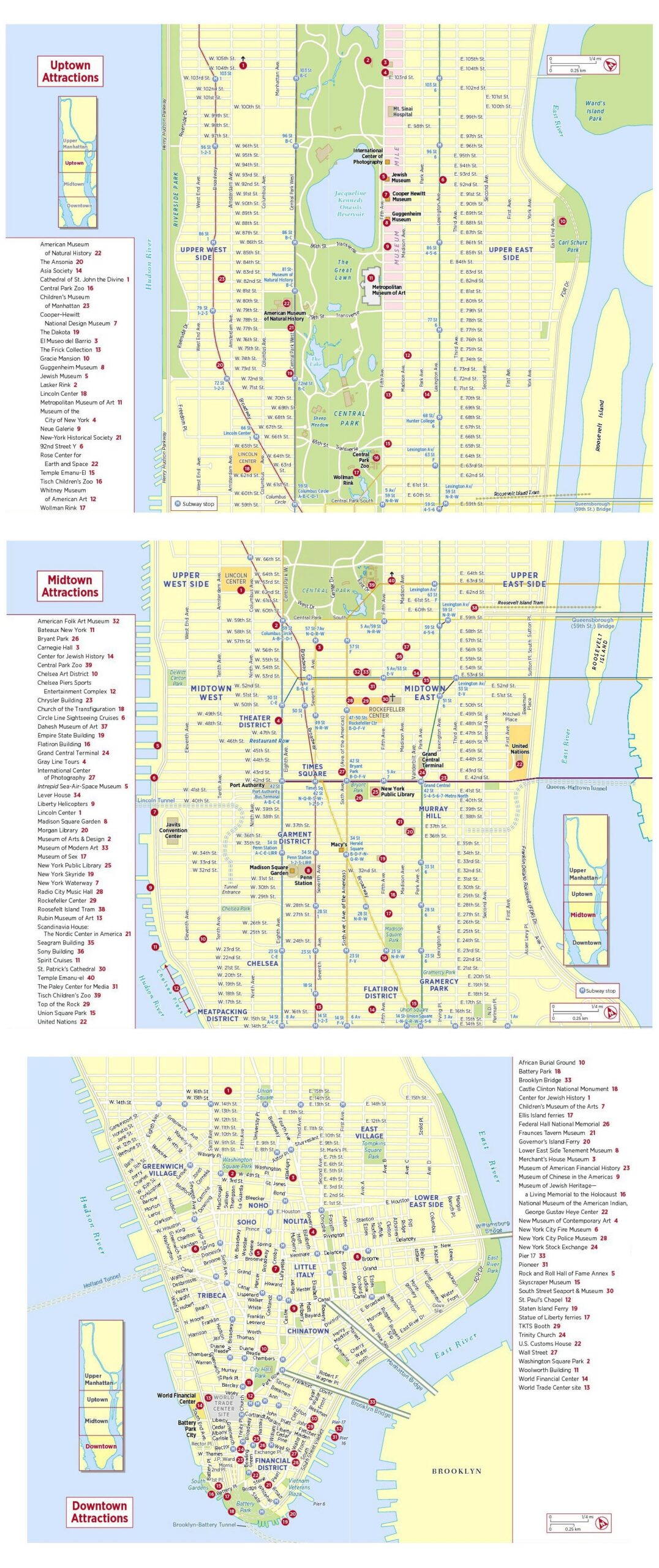 Large Tourist Attractions Map Of New York City New York City NY Large Tourist Attractions Map Vidiani Maps Of All Countries In One Place