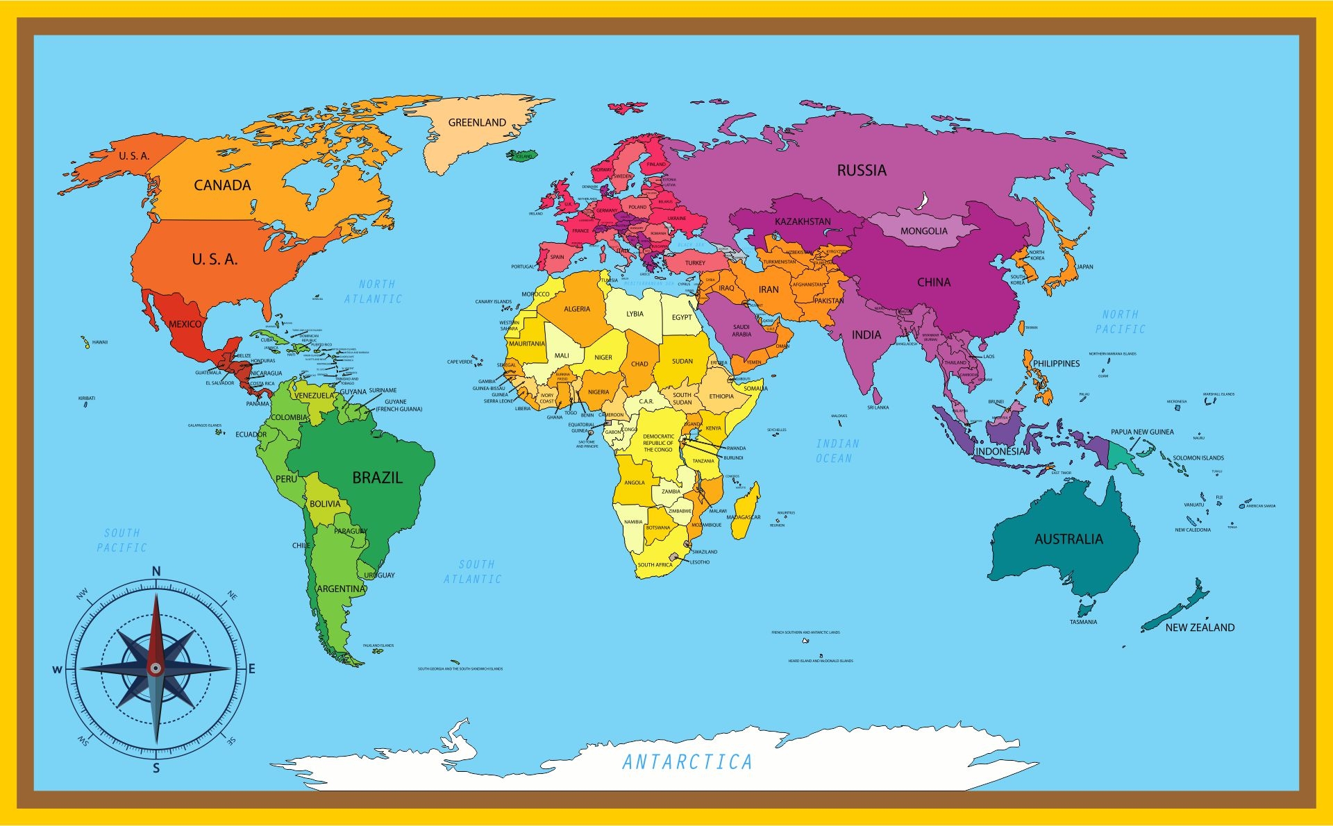 Large World Map 10 Free PDF Printables Printablee
