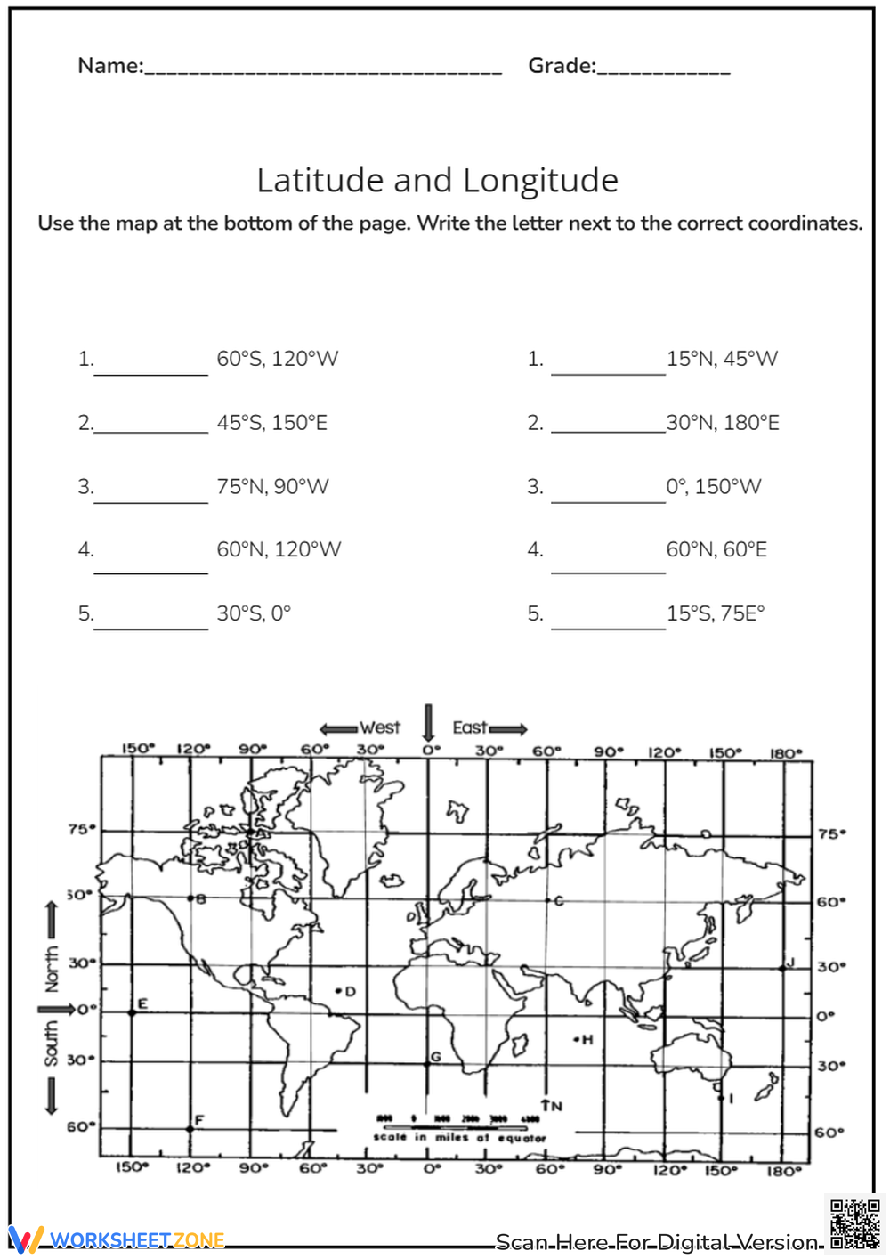 Latitude And Longitude Worksheets 2025