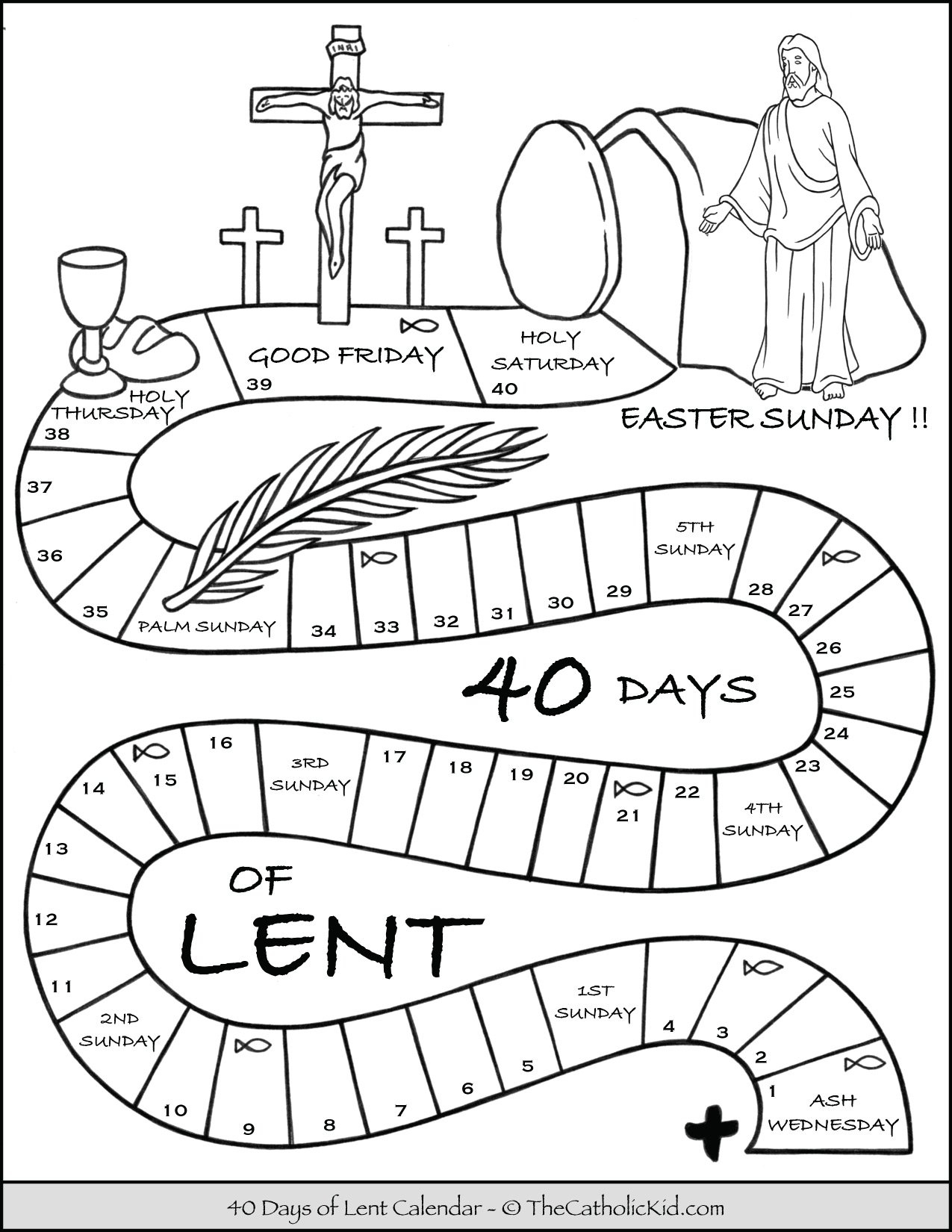Lent Easter Coloring Pages Download Pack TheCatholicKid