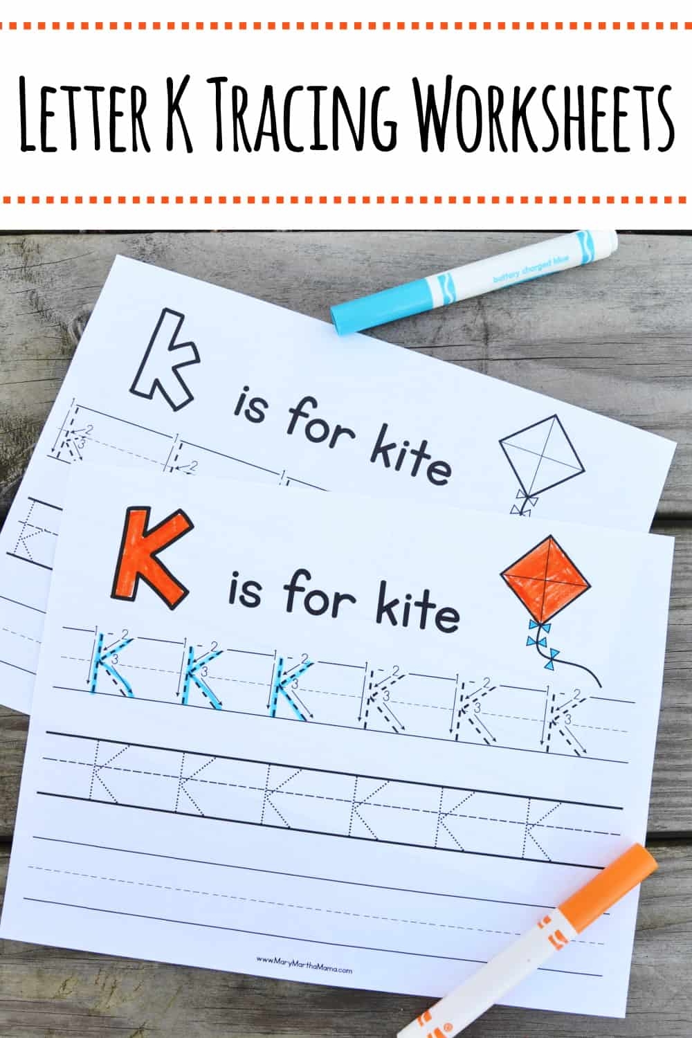 Letter K Tracing Worksheets Mary Martha Mama Letter K Tracing Worksheets Mary Martha Mama