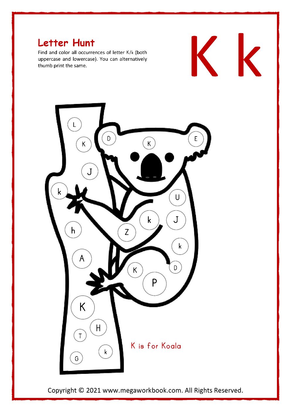 Letter K Worksheets Letter K Activities For Preschoolers Letter K Crafts Letter K Printables MegaWorkbook