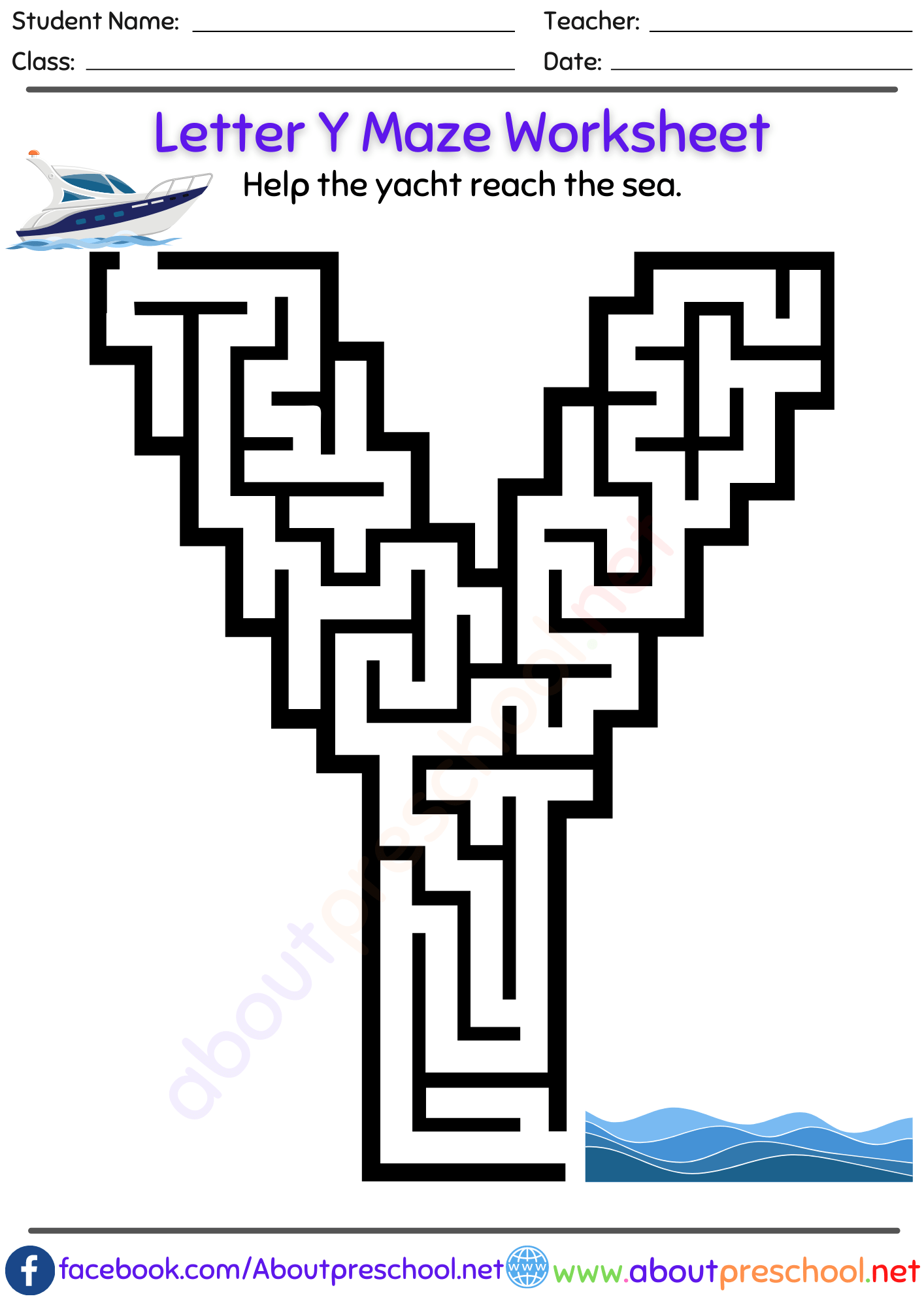 Letter Maze Worksheets Archives About Preschool