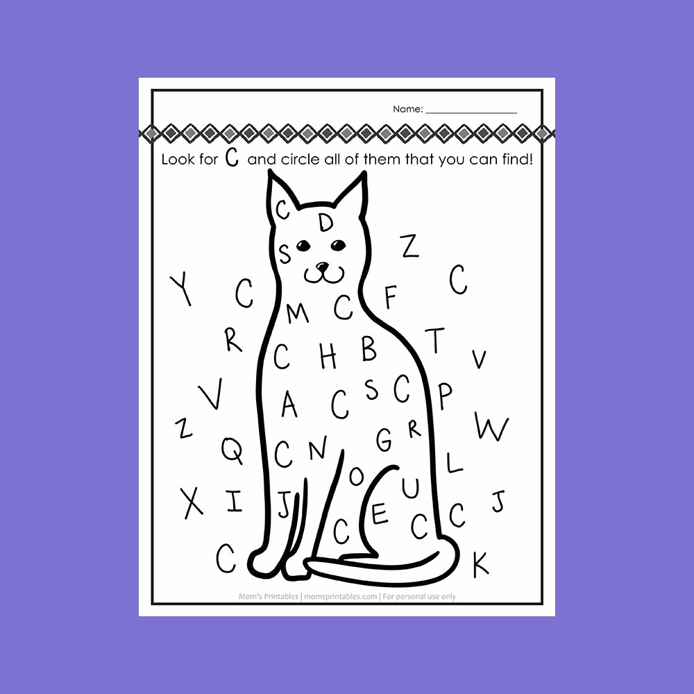 Letter Recognition Worksheets A Z FREE Mom s Printables