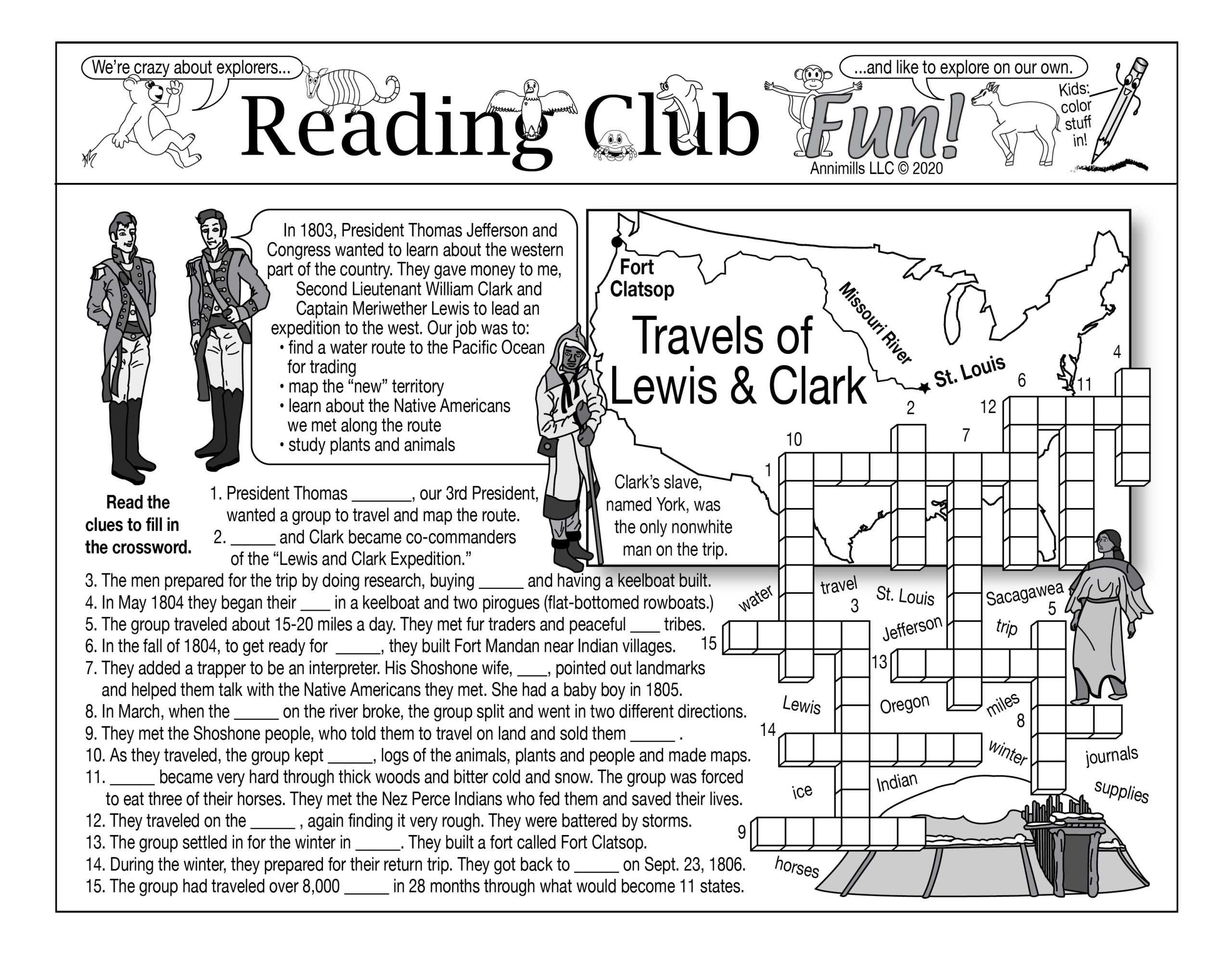 Lewis U0026 Clark United States Expedition Puzzle Activity Set Made By Teachers