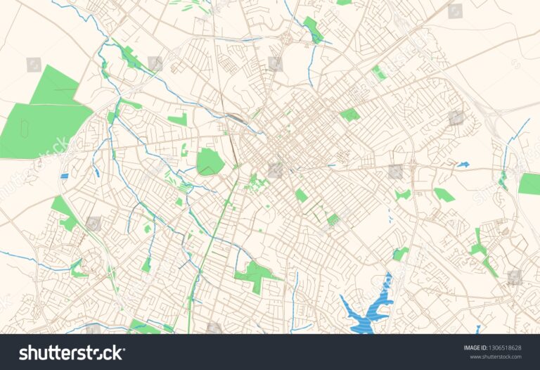Lexington Kentucky Printable Map Excerpt This Stock Vector Royalty Free 1306518628 Shutterstock