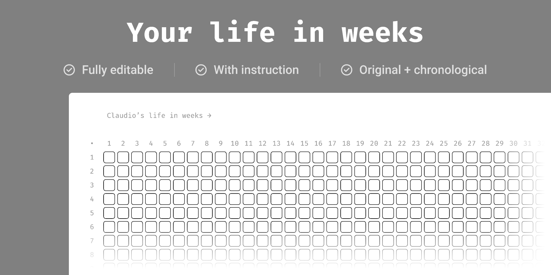 Life In Weeks Template Figma