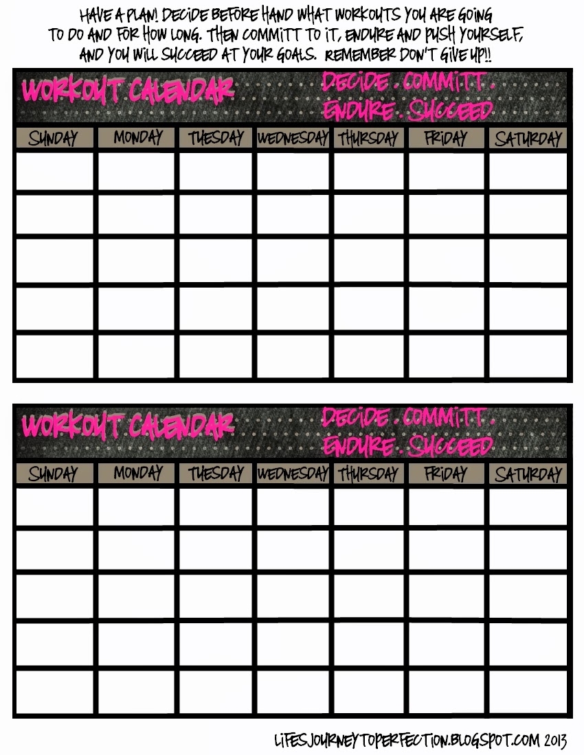 60 Day Calendar Printable