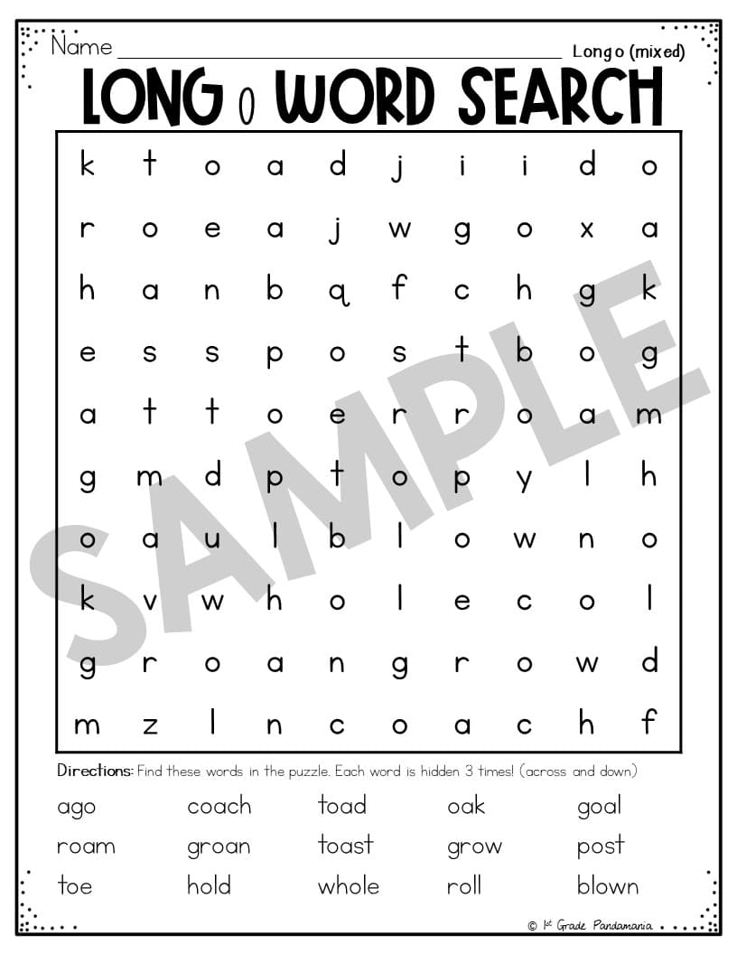 Printable Long Vowel Worksheets