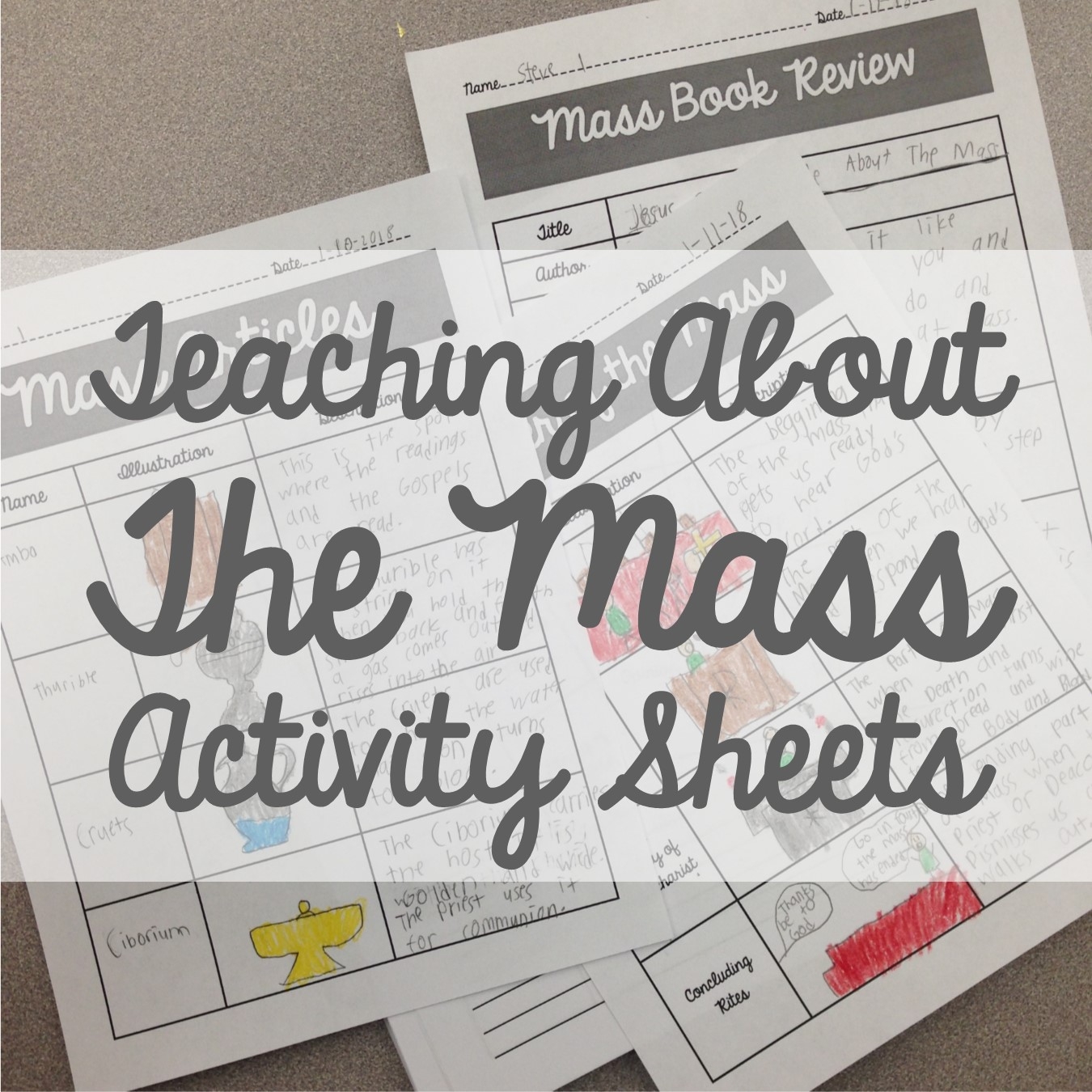Look To Him And Be Radiant Teaching About The Mass Activity Sheets