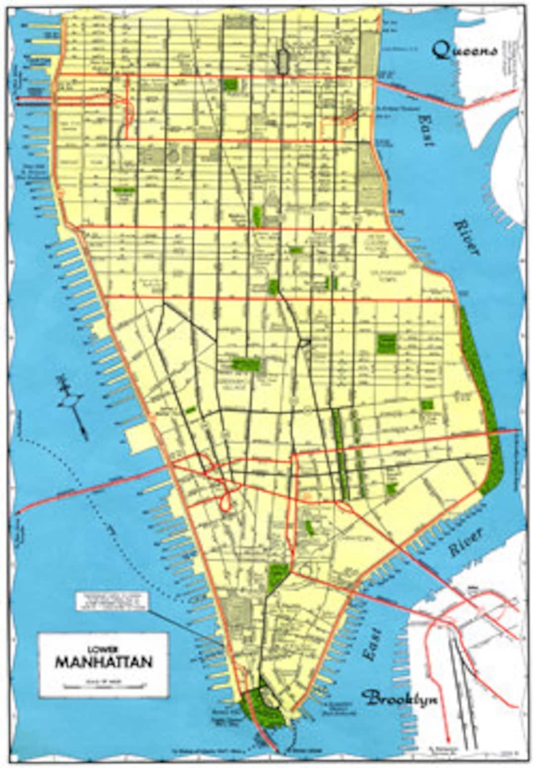 Printable Map Of Lower Manhattan Streets
