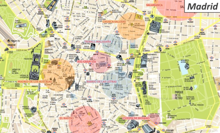 Madrid Tourist Map Ontheworldmap