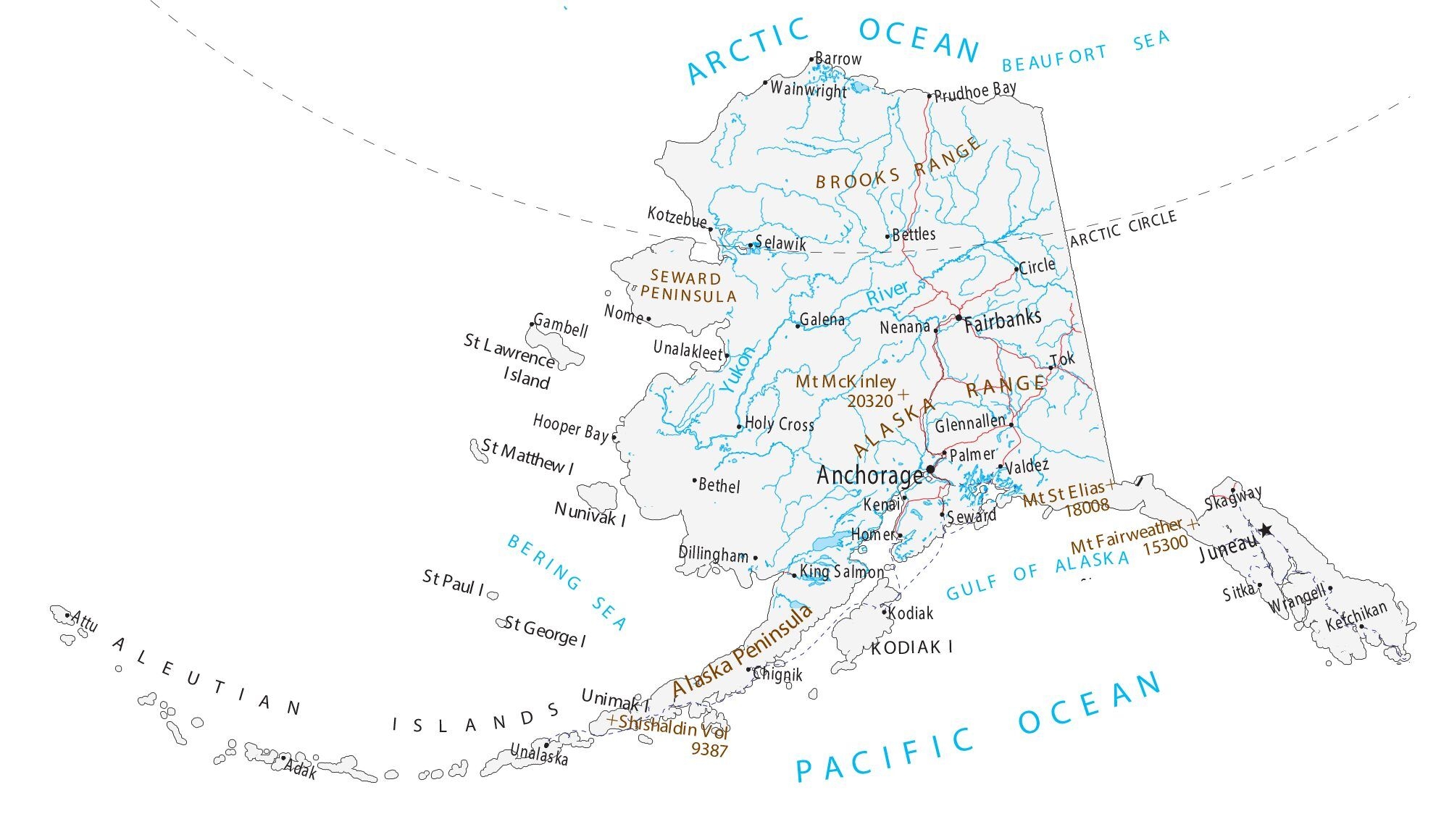 Map Of Alaska Cities And Roads GIS Geography Map Of Alaska Cities And Roads GIS Geography