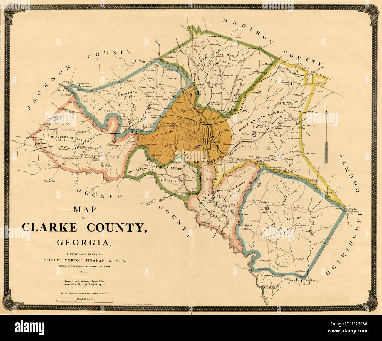 Map Of Athens Georgia Hi res Stock Photography And Images Alamy