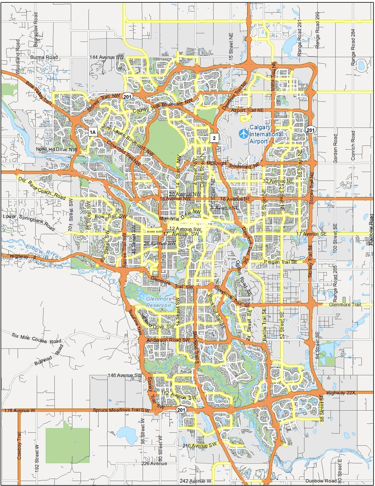 Map Of Calgary Canada GIS Geography
