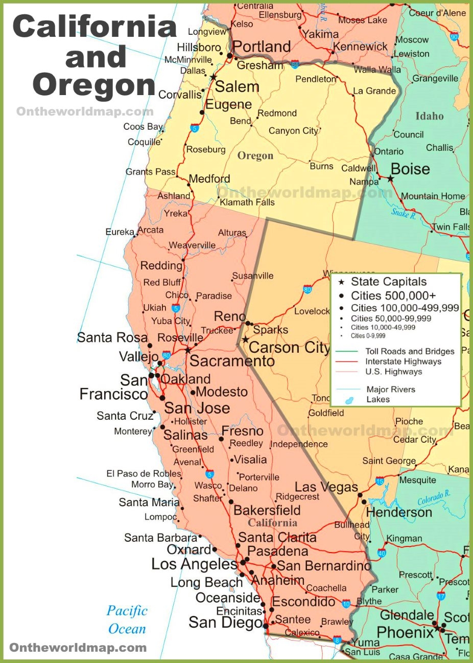 Printable Map Of Northern California