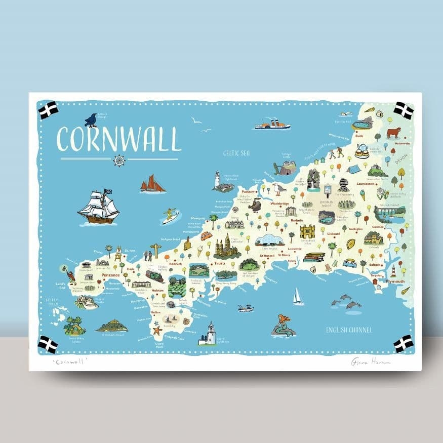 Printable Map Of Cornwall Uk