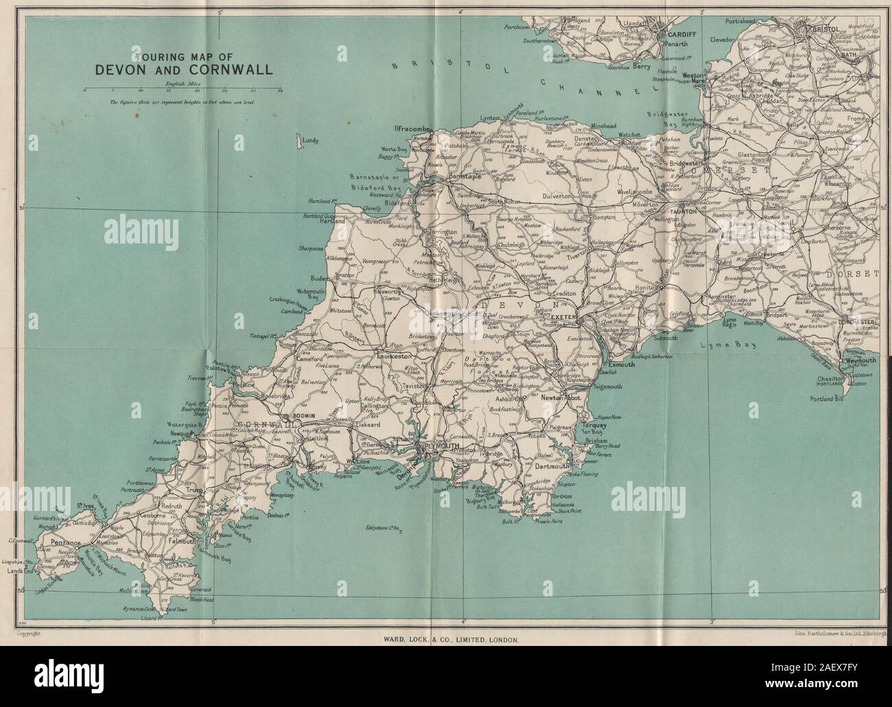 Map Of Cornwall England Hi res Stock Photography And Images Alamy