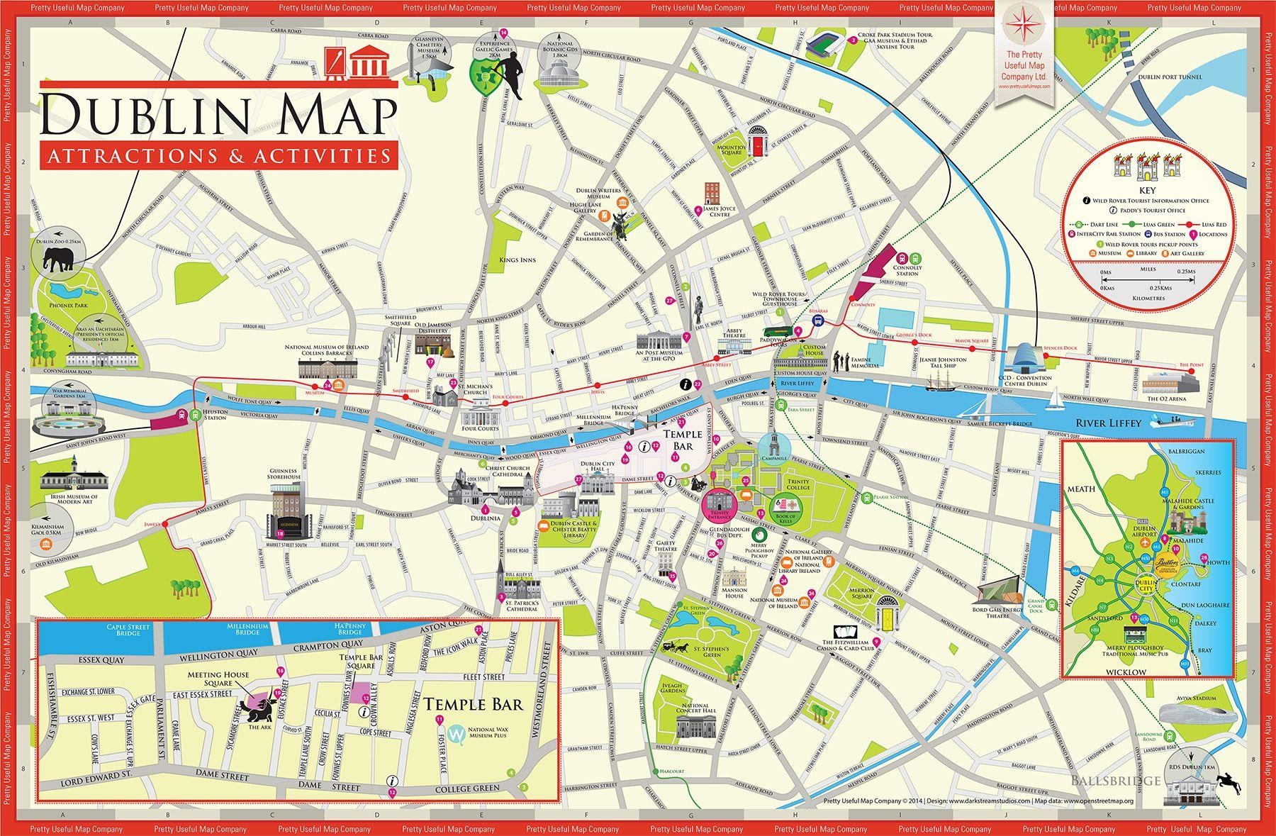 Map Of Dublin Tourist Attractions And Monuments Of Dublin Map Of Dublin Tourist Attractions And Monuments Of Dublin