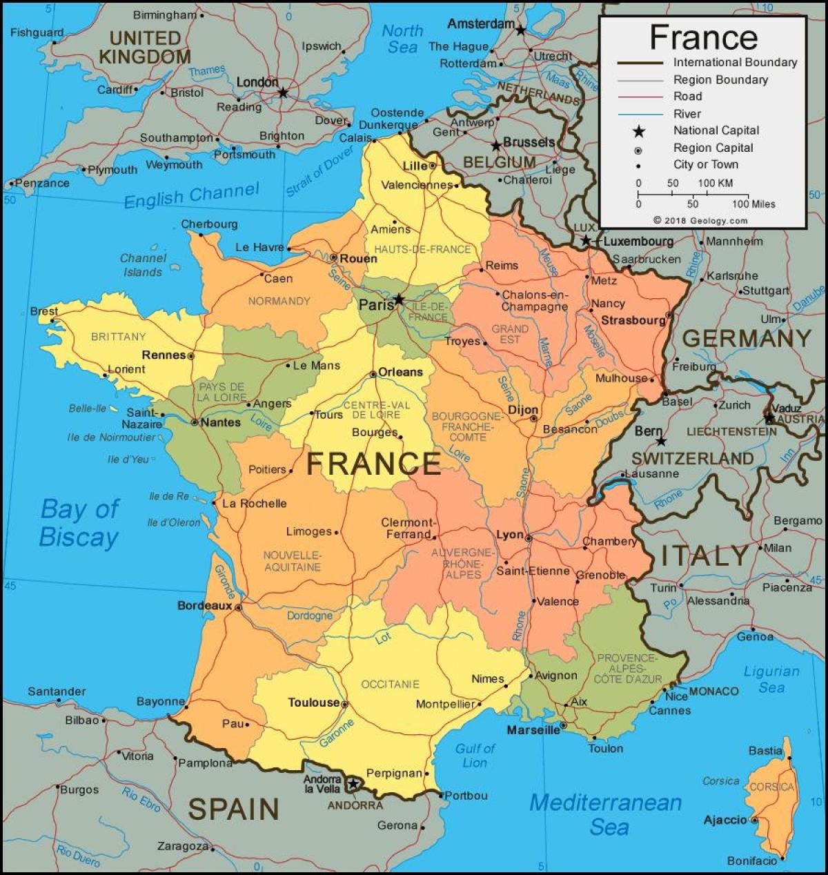 Map Of France Offline Map And Detailed Map Of France
