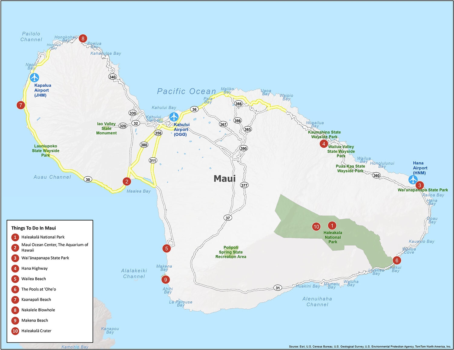 Map Of Maui Island Hawaii GIS Geography Map Of Maui Island Hawaii GIS Geography