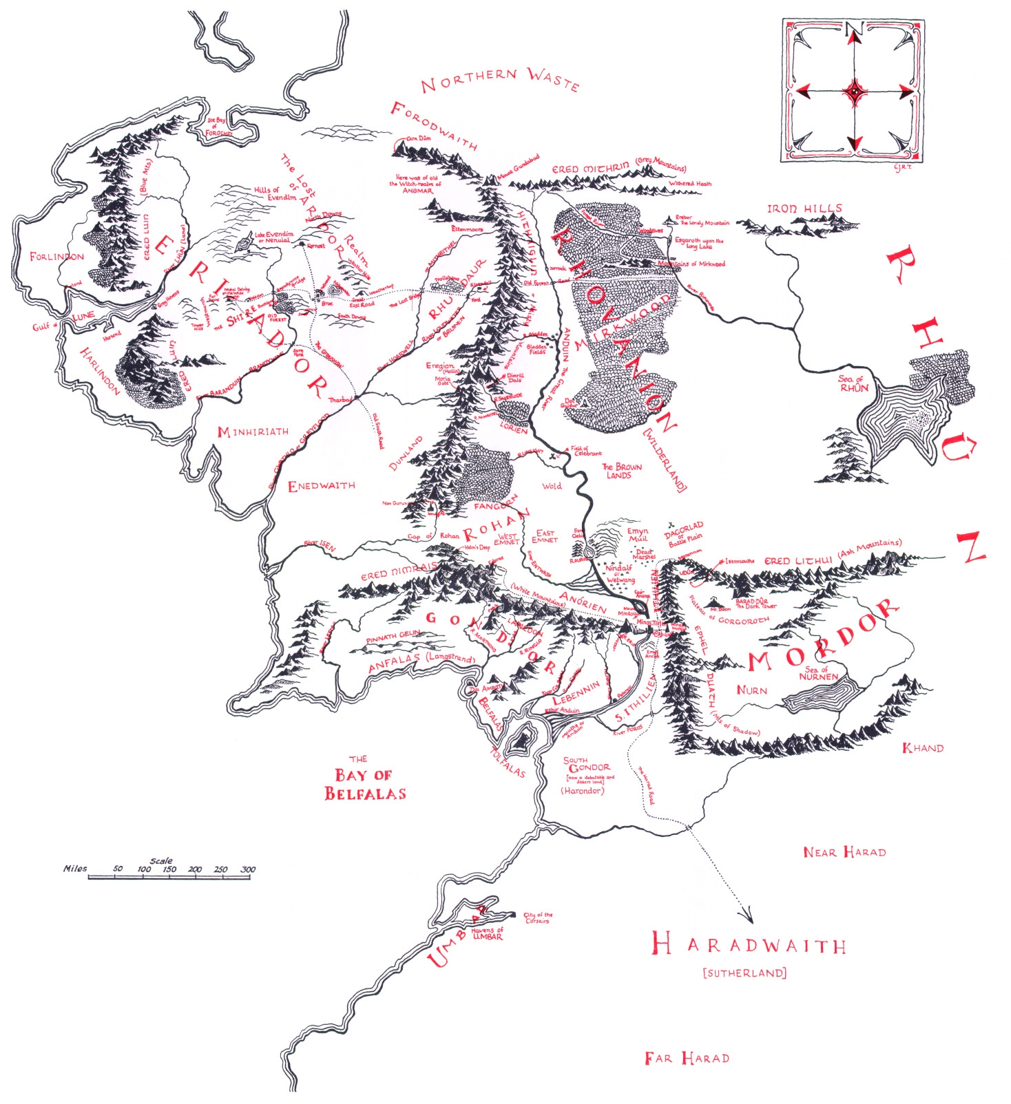 Map Of Middle earth