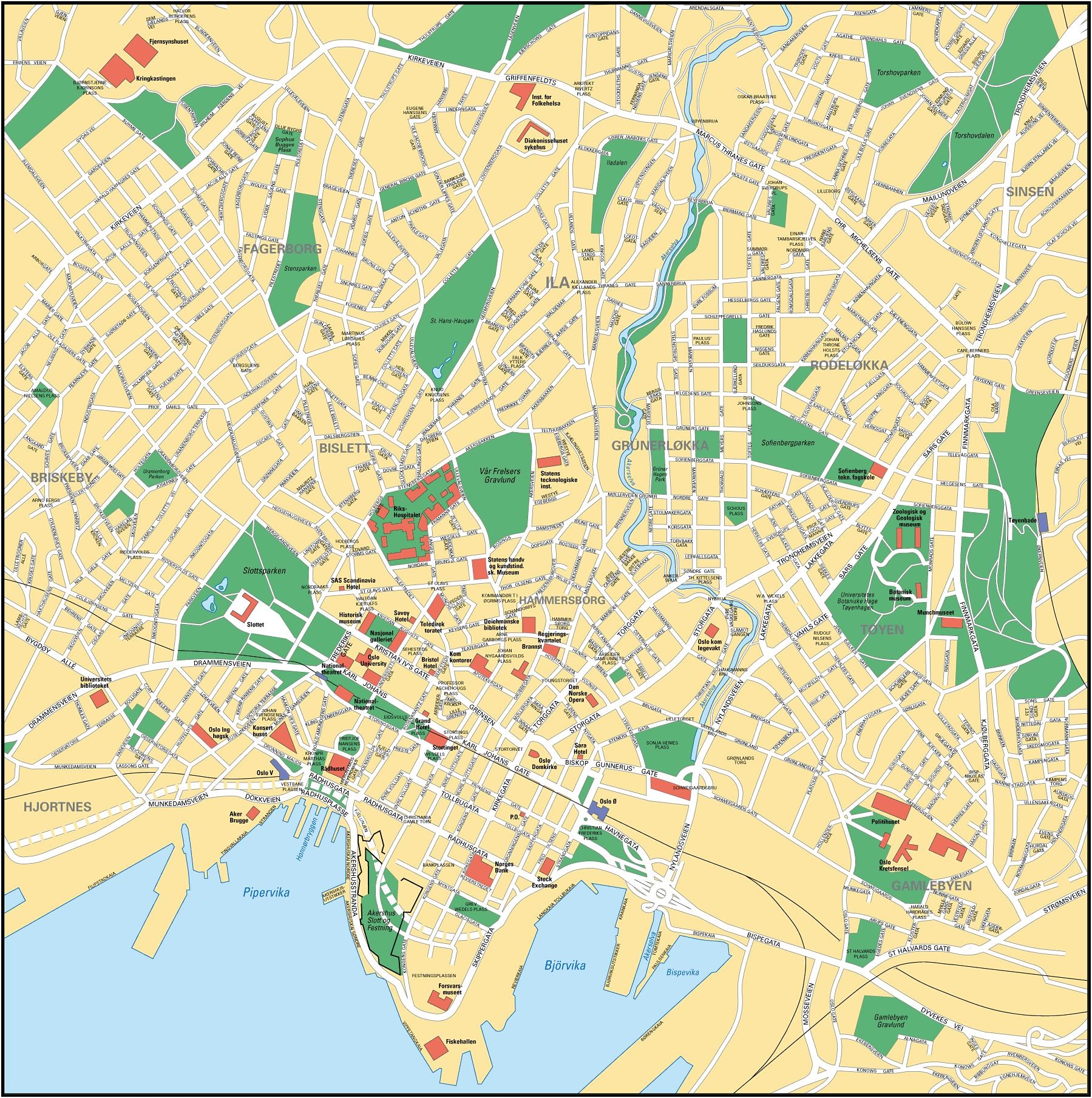 Map Of Oslo Offline Map And Detailed Map Of Oslo City