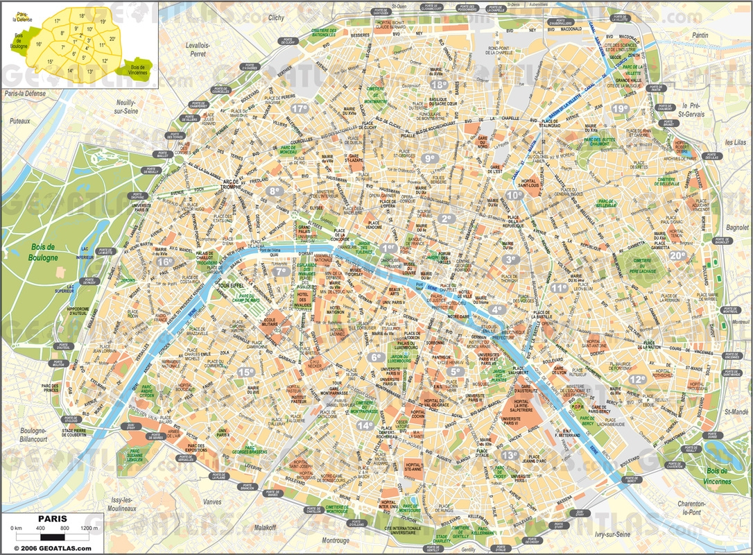 Map Of Paris France Paris Tourist Information Pack