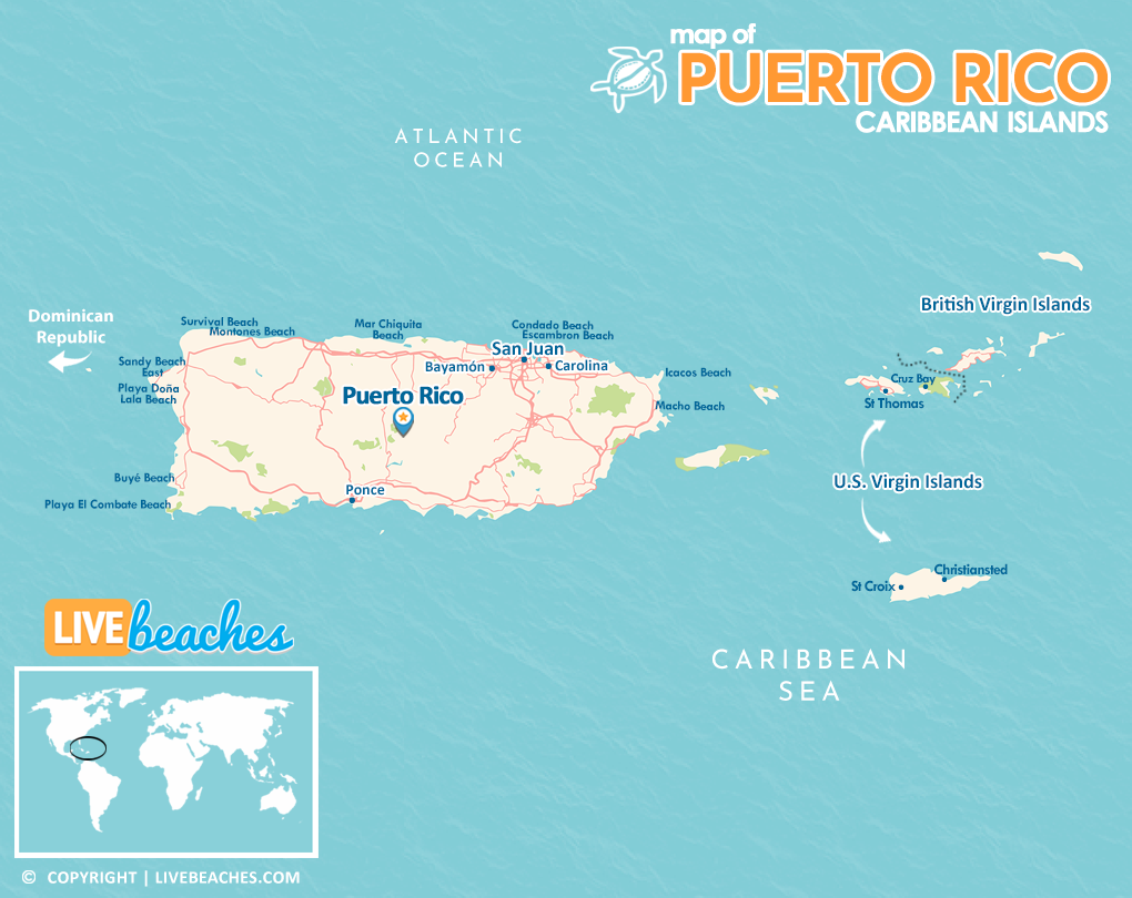 Puerto Rico Printable Map