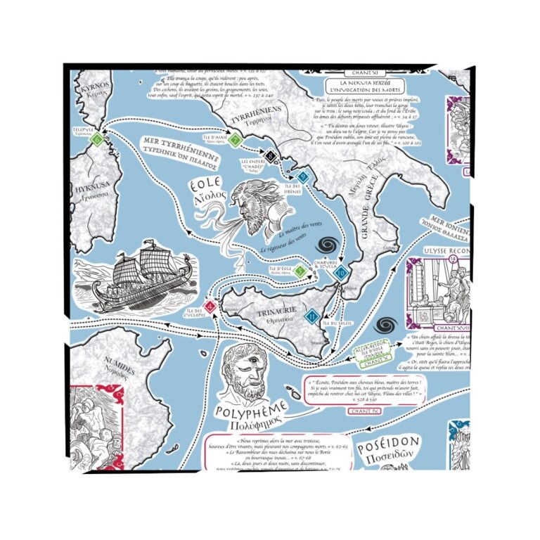 Map Of The Odyssey at The Heart Of Myths Collection Etsy