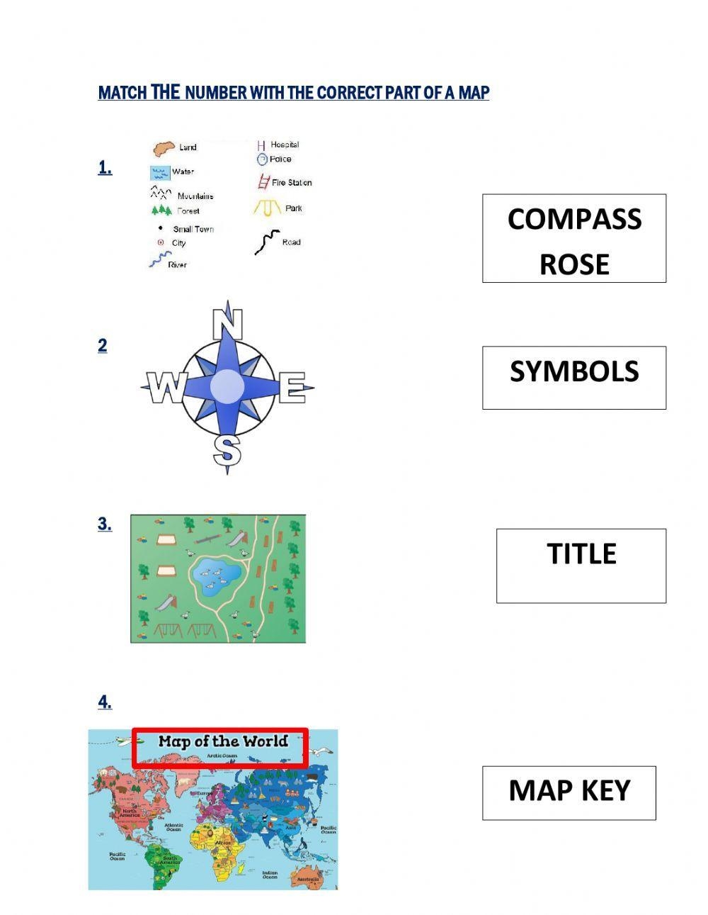 Map Parts Interactive Worksheet Worksheets Library