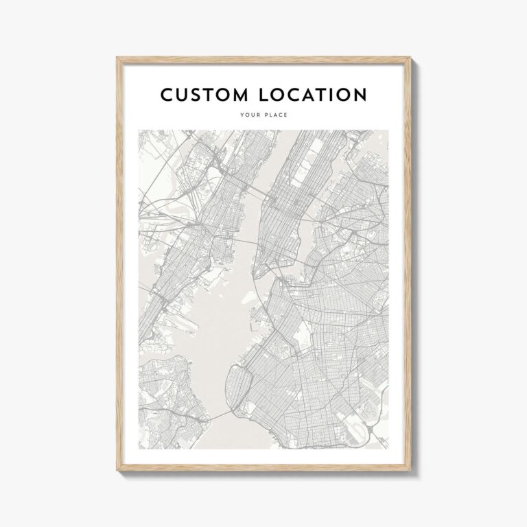 Mapposterprints Custom Location Map Poster Etsy