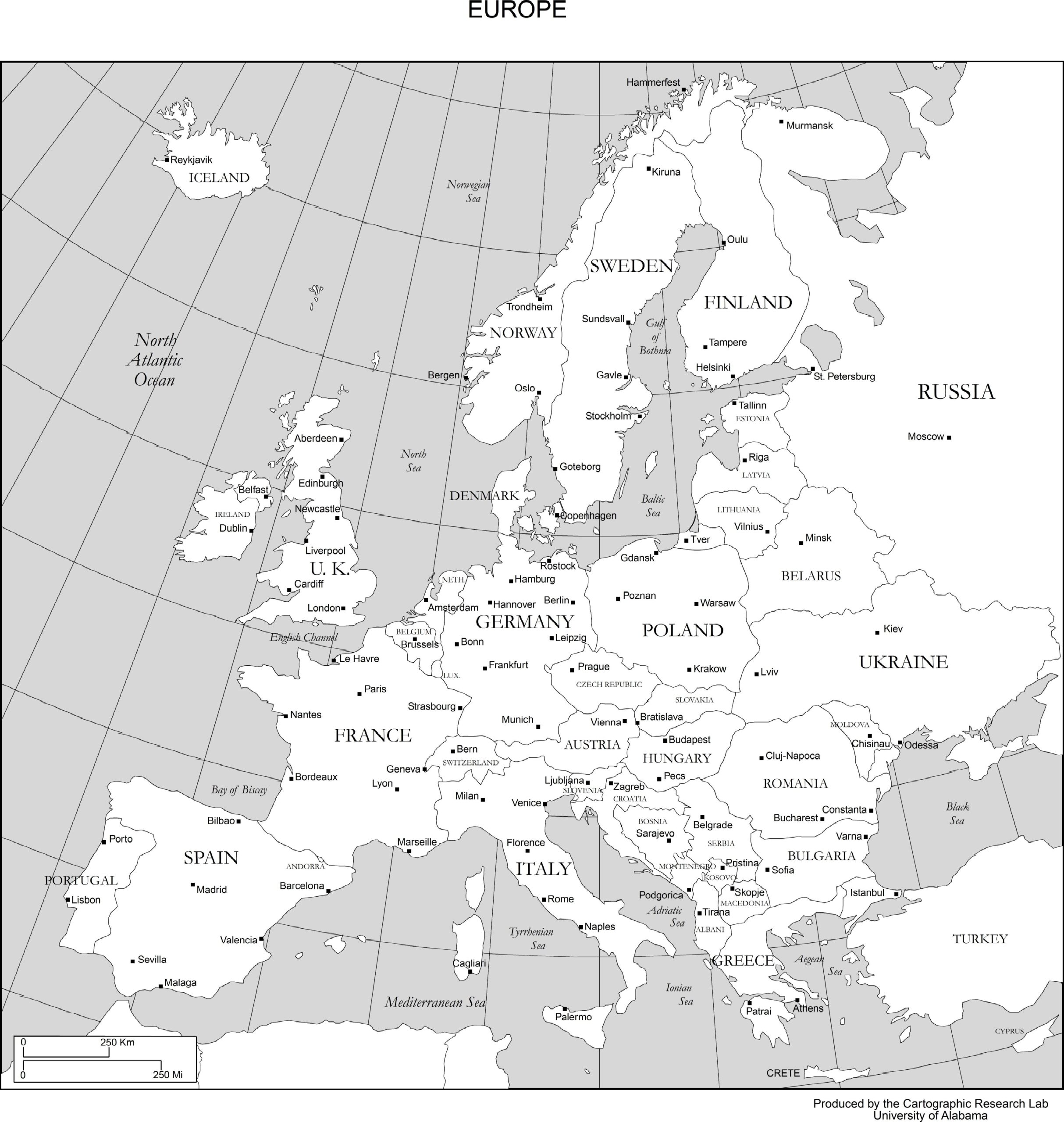 Maps Of Europe Worksheets Library