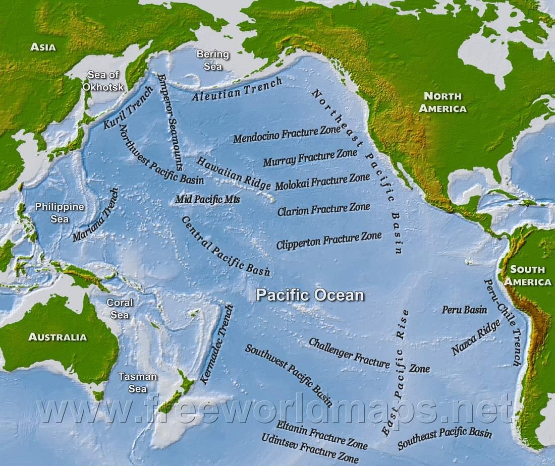 Maps Of The Pacific Ocean