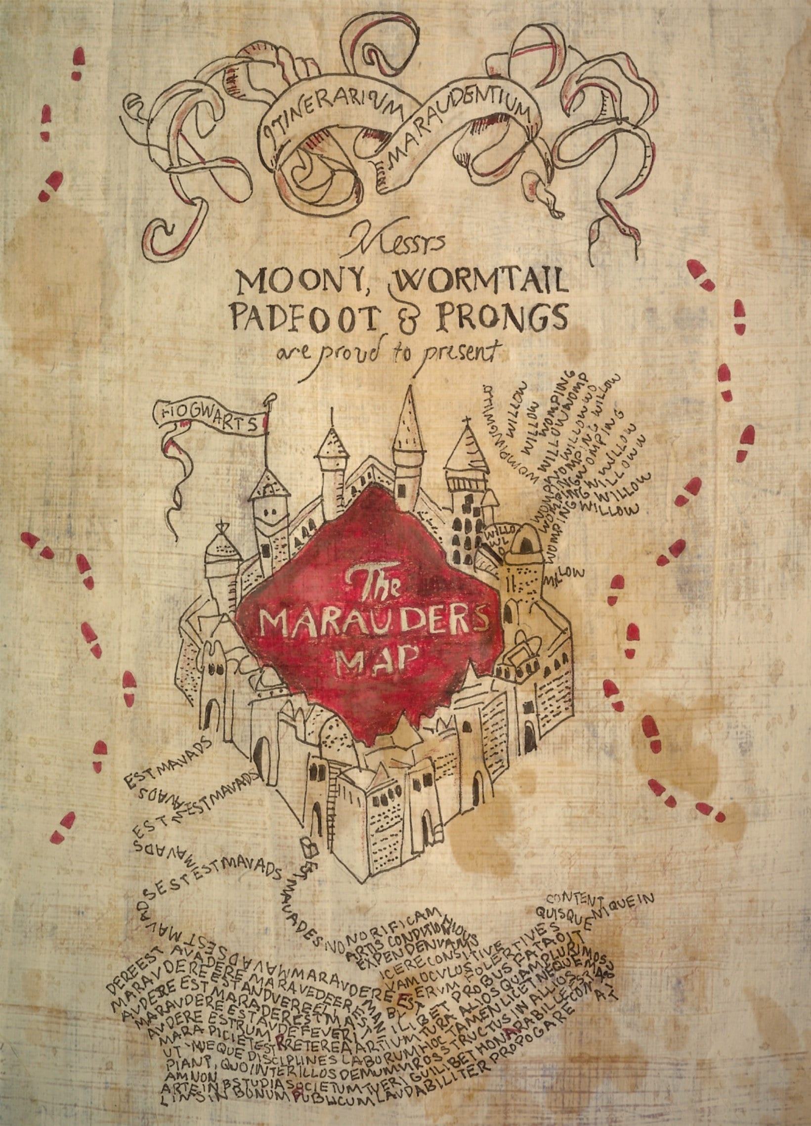 Marauders Map Printable Etsy
