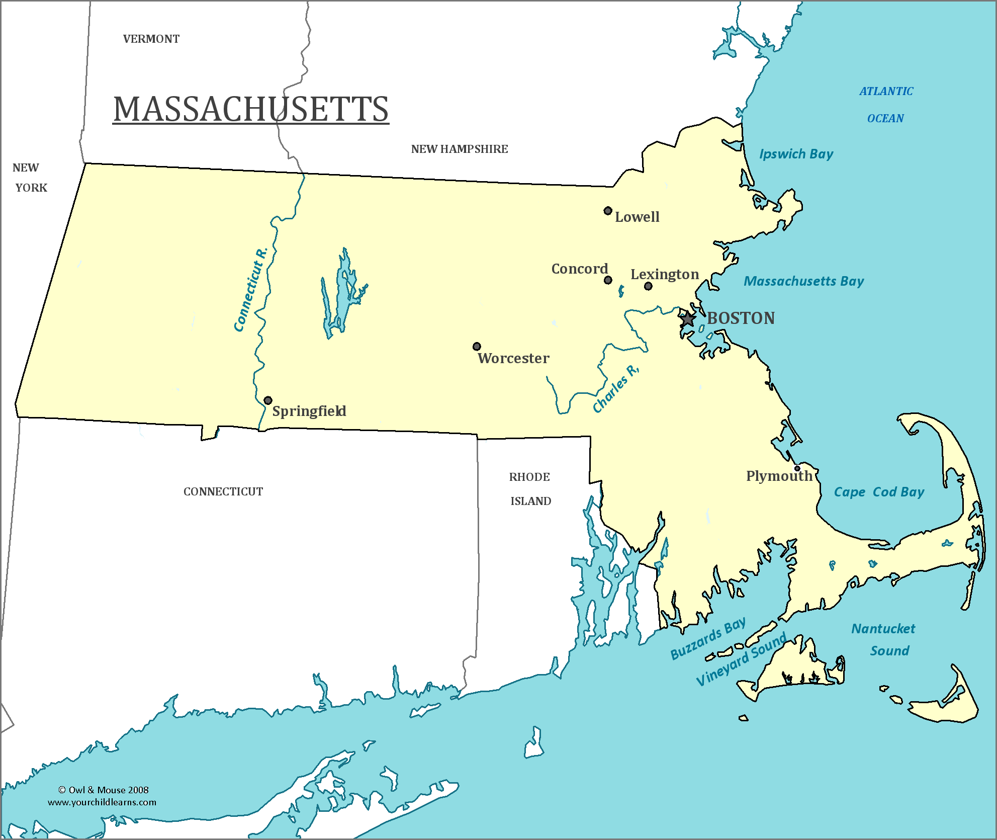 Printable Map Of Eastern Massachusetts