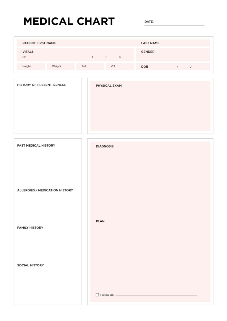 Medical Forms Charts 10 Free PDF Printables Printablee
