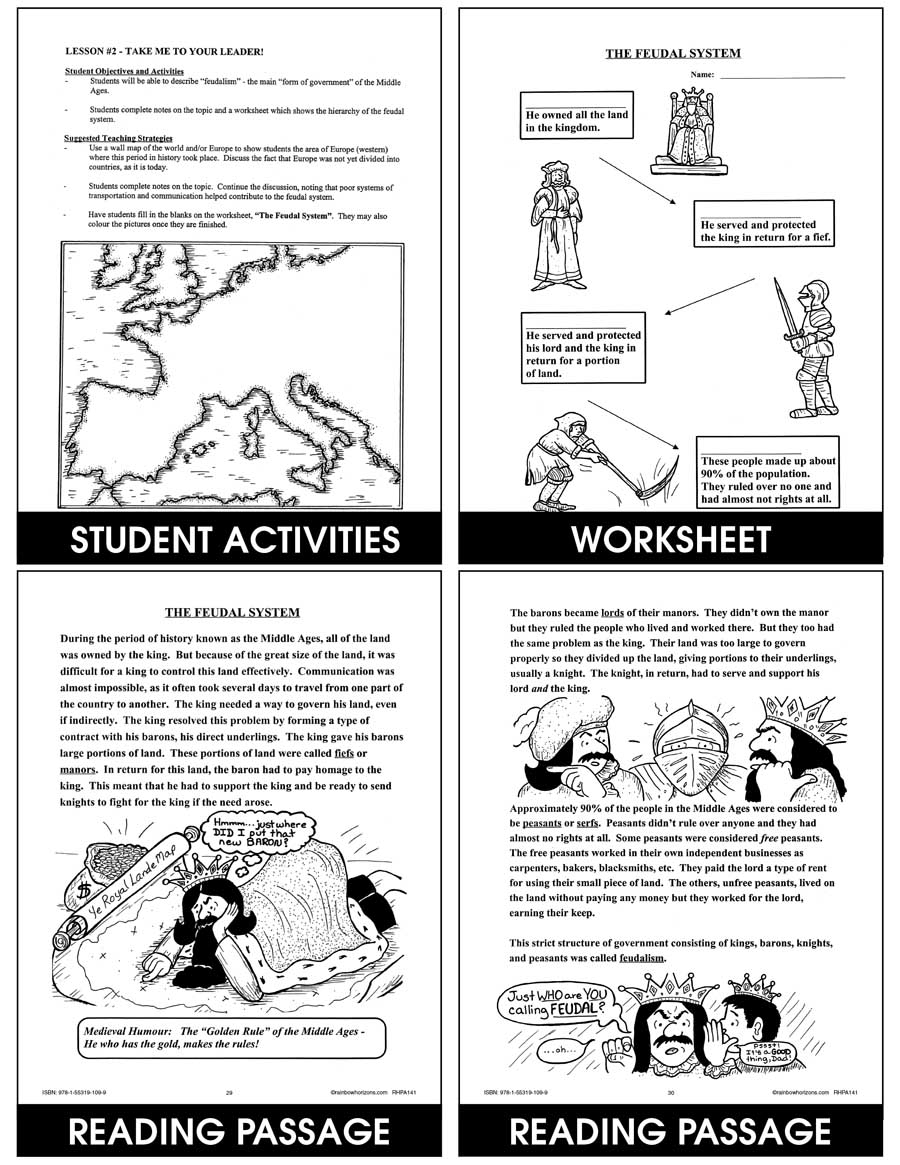 Medieval Times CHAPTER SLICE Grades 4 To 6 EBook Chapter Worksheets Library