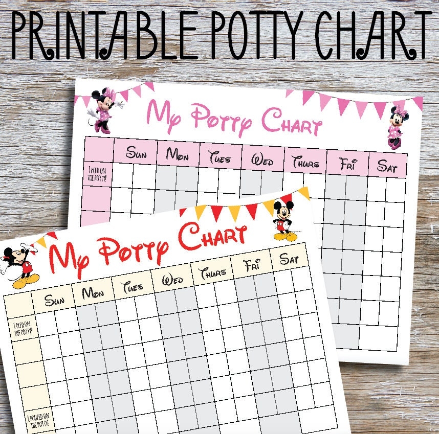 Minnie Mouse Potty Training Chart Printable